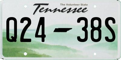 TN license plate Q2438S