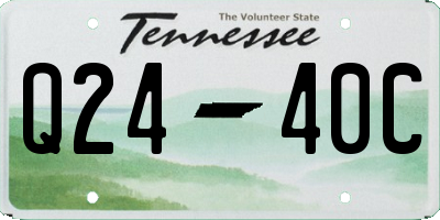 TN license plate Q2440C