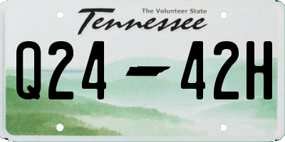 TN license plate Q2442H
