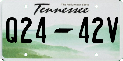 TN license plate Q2442V
