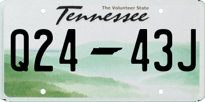 TN license plate Q2443J
