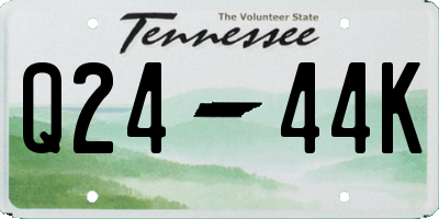 TN license plate Q2444K