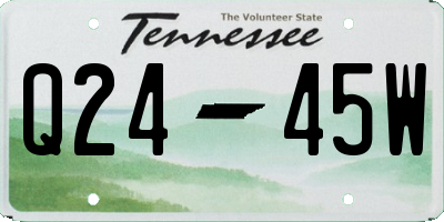 TN license plate Q2445W