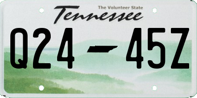TN license plate Q2445Z