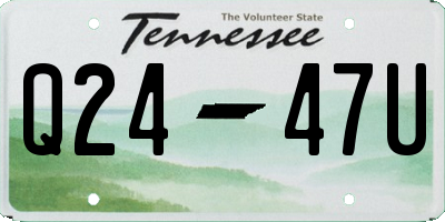 TN license plate Q2447U