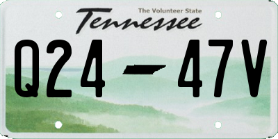 TN license plate Q2447V