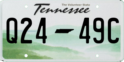 TN license plate Q2449C