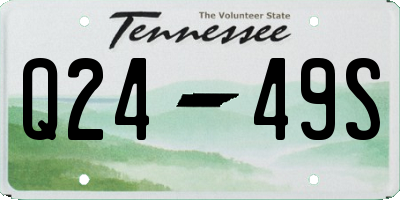TN license plate Q2449S