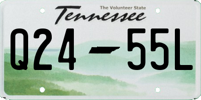 TN license plate Q2455L