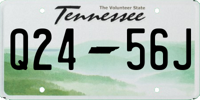 TN license plate Q2456J