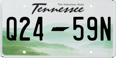TN license plate Q2459N