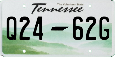 TN license plate Q2462G