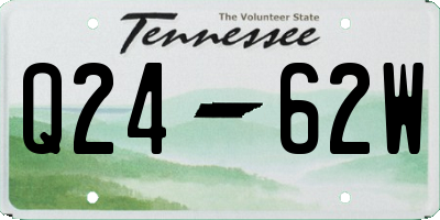 TN license plate Q2462W