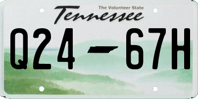 TN license plate Q2467H