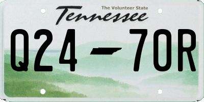 TN license plate Q2470R