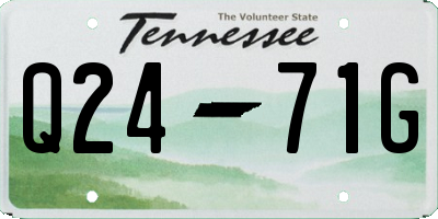 TN license plate Q2471G