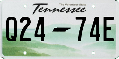 TN license plate Q2474E