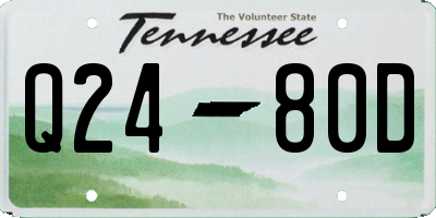 TN license plate Q2480D