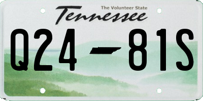 TN license plate Q2481S