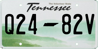 TN license plate Q2482V