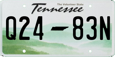 TN license plate Q2483N