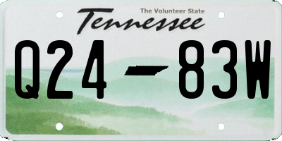 TN license plate Q2483W
