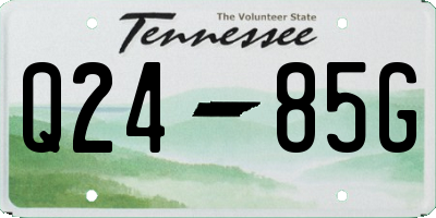 TN license plate Q2485G
