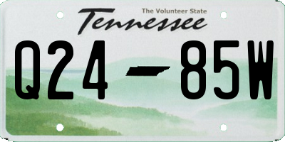 TN license plate Q2485W