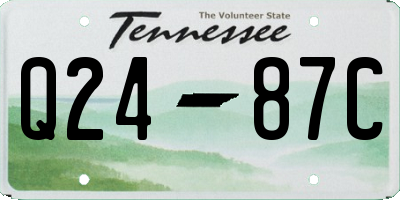 TN license plate Q2487C