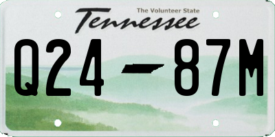 TN license plate Q2487M