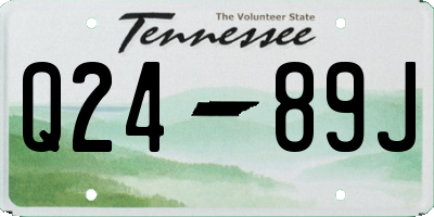 TN license plate Q2489J