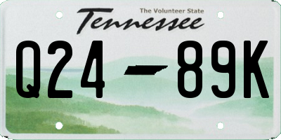 TN license plate Q2489K