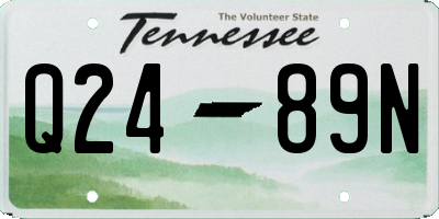 TN license plate Q2489N