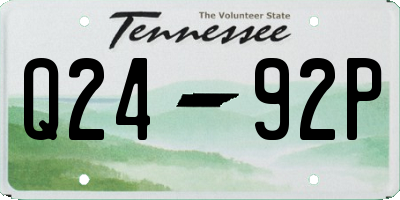 TN license plate Q2492P