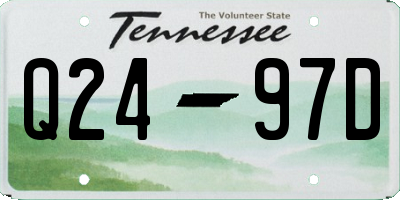TN license plate Q2497D