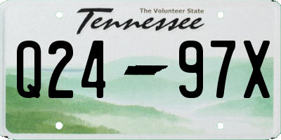 TN license plate Q2497X