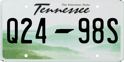 TN license plate Q2498S