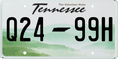 TN license plate Q2499H