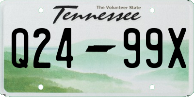 TN license plate Q2499X