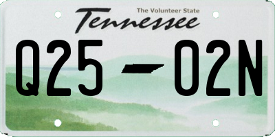 TN license plate Q2502N