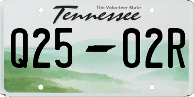 TN license plate Q2502R