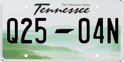 TN license plate Q2504N