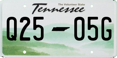 TN license plate Q2505G