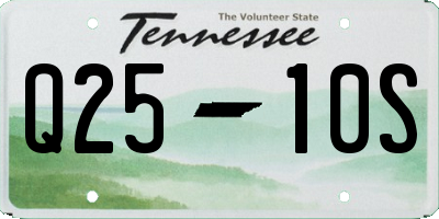 TN license plate Q2510S