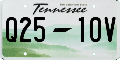 TN license plate Q2510V