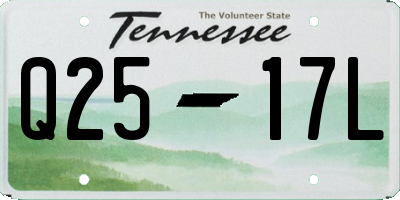 TN license plate Q2517L