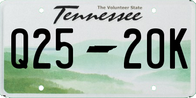 TN license plate Q2520K
