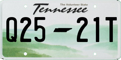 TN license plate Q2521T