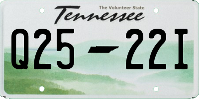 TN license plate Q2522I