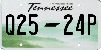 TN license plate Q2524P
